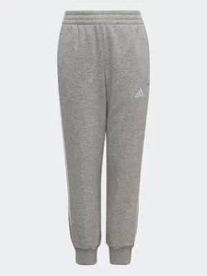 Image of Boys, adidas Essential 3-stripes Joggers, Grey, Size 4-5 Years