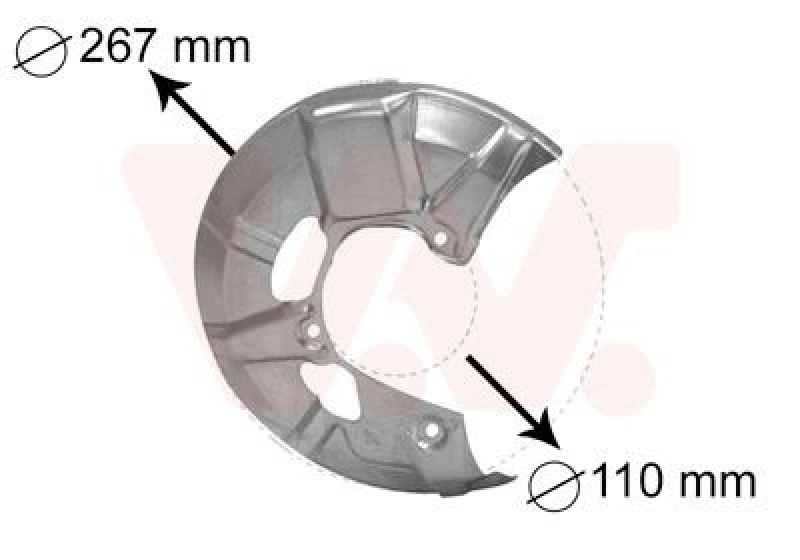 Image of VAN WEZEL Brake disc backing plate VAN WEZEL 5830372