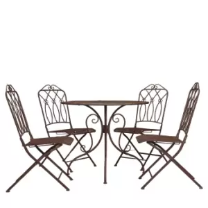 Image of Eave 4 Seater Bistro Set Black