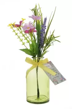 Image of The Cottage Garden Green Glass Flower Vase
