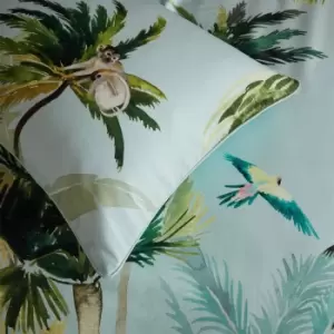 Image of Paoletti Forsteria 100% Cotton Standard Pillowcase Pair Light Blue