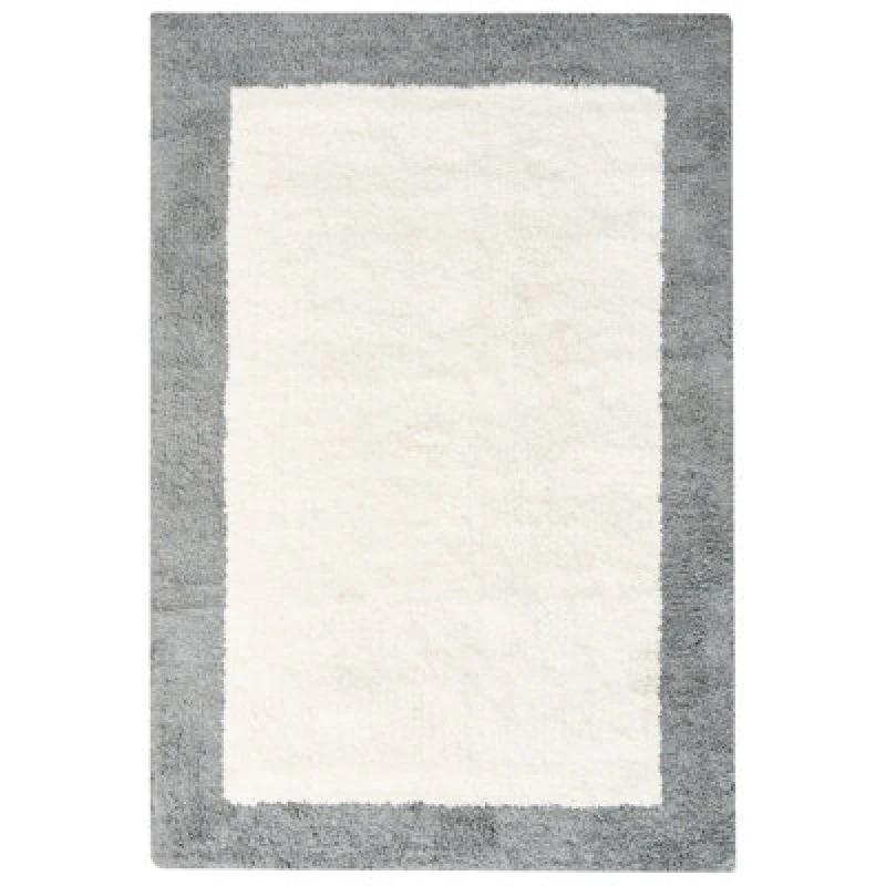 Image of Beliani Bath Mat Kabri Grey/ Beige 60 X 90 Cm Cotton