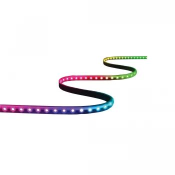 image of Twinkly Line Smart Adhesive & Magnetic RGB LED Light Strip Extension Kit - 1.5m, Black