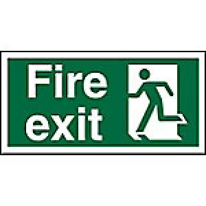 Image of Fire Exit Sign Left Arrow Acrylic 10 x 20 cm
