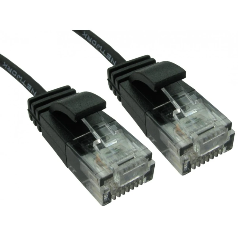 Image of Cables Direct ERSLIM-101K networking cable Black 1m Cat6 U/UTP (UTP)