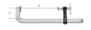 Beta Tools 1591 Screw Clamp Max A: 1000mm L1: 110mm 015910100