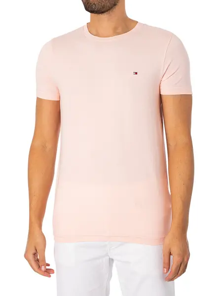 Image of Tommy Hilfiger Stretch Extra Slim T-Shirt Pink Crystal S