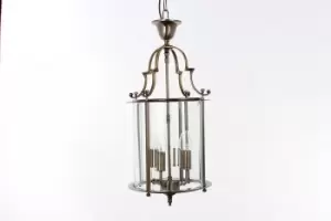 Image of Colchester 4 Light Aged Brass Indoor Lantern