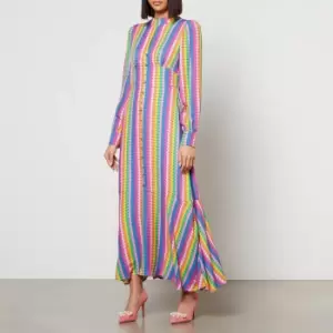 Image of Olivia Rubin Agnes Striped Satin Dress - US 4/UK 8