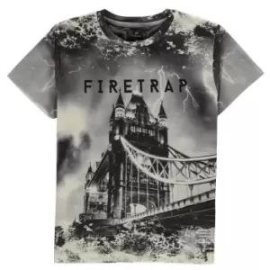 image of Firetrap Sub T Shirt Junior Boys - Grey