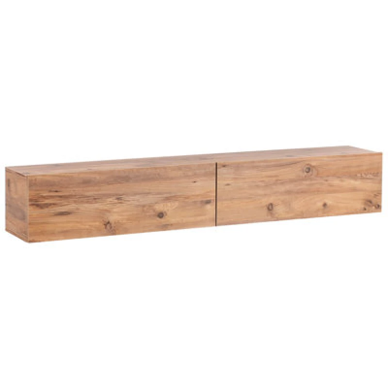 Image of Beliani Wall Mounted TV Stand Gladstone Brown