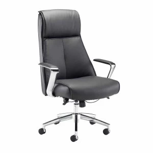 image of TC Office Zeus Leather Executive Chair, Black