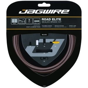 Image of Jagwire Road Elite Sealed Brake Cable Kit Frozen Coffee