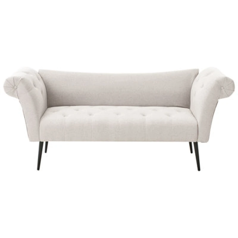 Image of Beliani Chaise Longue Nantilly Fabric Light Beige