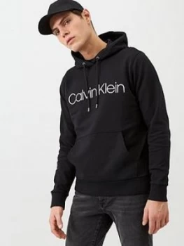 Image of Calvin Klein Logo Hoodie - Black