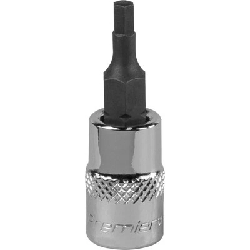 Image of Loops 3mm Forged Hex Socket Bit - 1/4" Square Drive - Chrome Vanadium Wrench Socket Multi