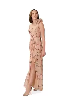 Image of One Shoulder Chiffon Gown