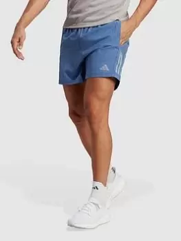 image of adidas Performance Own The Run Heather Shorts, Navy Size M Men