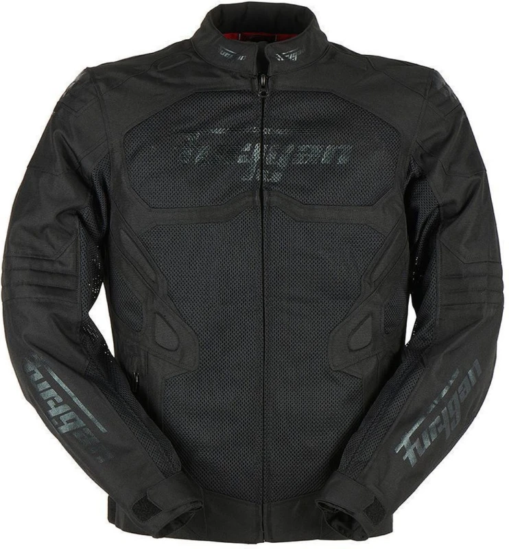 Image of Furygan Atom Vented Evo Perforated Motorcycle Textile Jacket, black, Size 4XL for Men