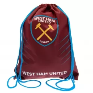 image of West Ham United FC Gym Bag (One Size) (Red)