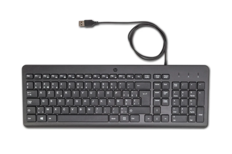 Image of HP 150 Wired keyboard Universal USB AZERTY Belgian Black