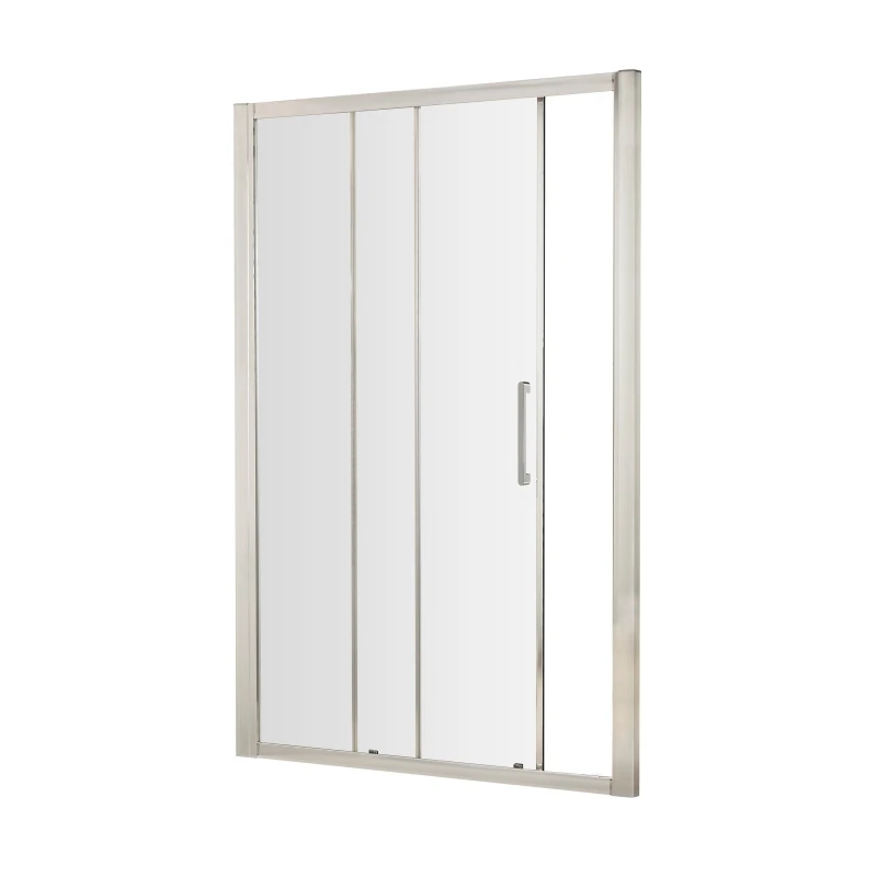 Image of Balterley 8mm Safety Glass Single Sliding Shower Door Bar Handle Chrome 1000mm Silver