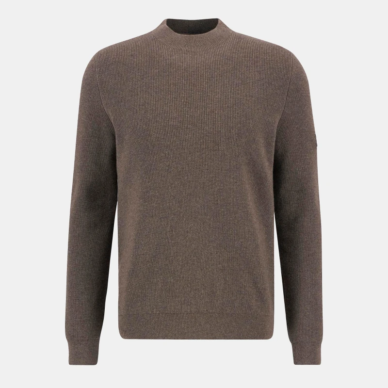 Image of Barbour International Crawley Crew Neck Jumper Brindle ST59 male 2XL