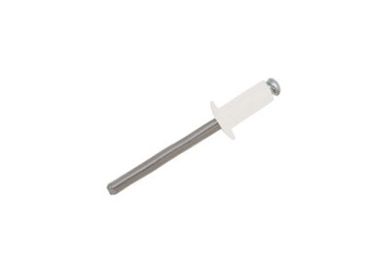 Image of Jrp Riveting Products 2.4 X 4mm Aluminium/steel Dome Head Rivets - Ral 9016 White - Box Of 1000