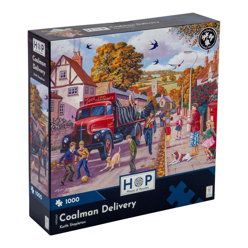 Image of The House Of Puzzles Coalman Delivery, 1000 Piece Jigsaw Puzzle Multi unisex