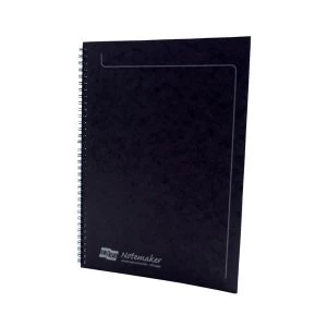 image of Europa Notemaker Book Sidebound Ruled 80gsm 120 Pages A4 Black Ref 4862Z Pack 10