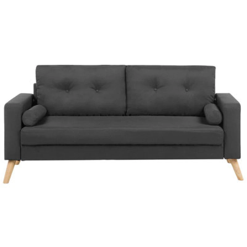 Image of Beliani Sofa 2 Seater Kalmar Fabric Dark Grey