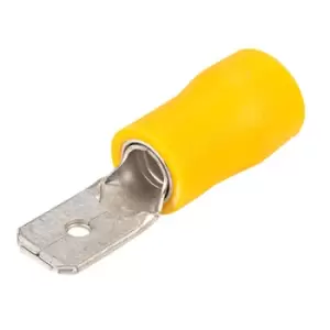 image of TruConnect 6.3x0.8mm 20A Yellow Push On Blade Pack of 100