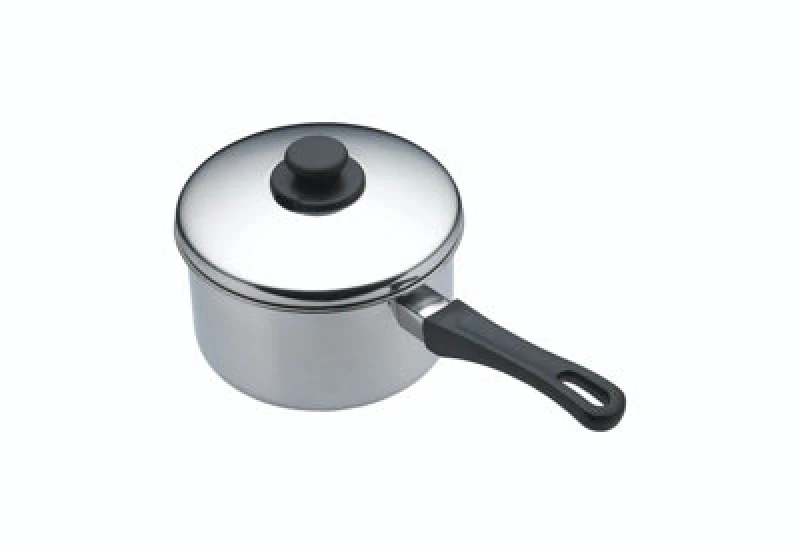 Image of Kitchencraft Stainless Steel Extra Deep Saucepan and Lid 12cm, Tagged and Boxed Silver