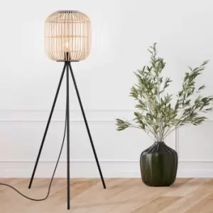 Eglo Bordesley Wooden Floor Lamp