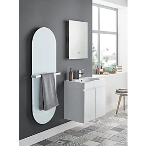 image of Wickes Talana White Gloss Floor Standing J-Pull Vanity Unit - 600mm