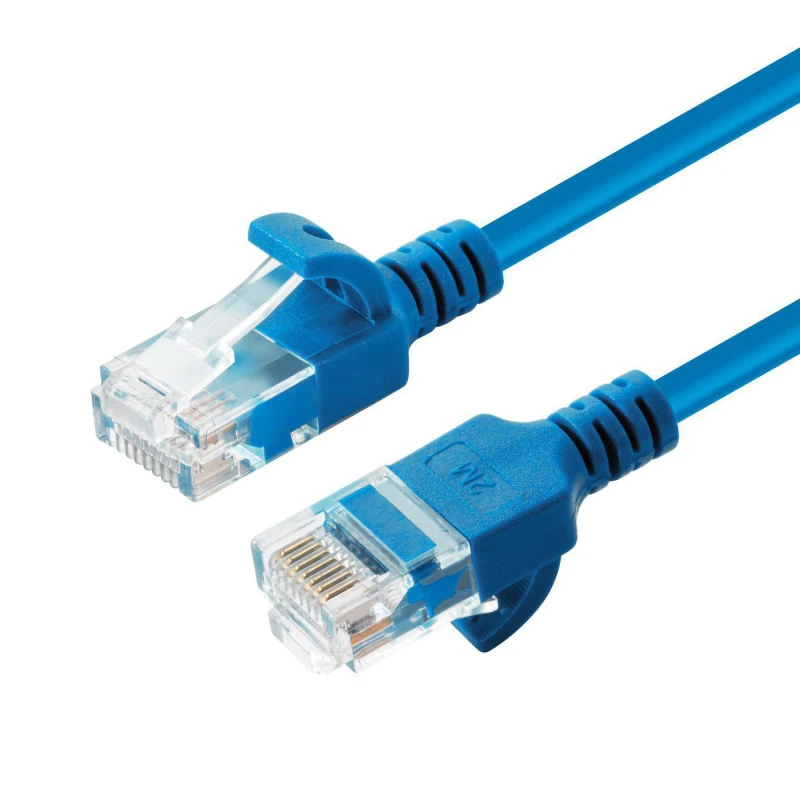 Image of Microconnect V-UTP6A003B-SLIM networking cable Blue 0.3 m Cat6a U/UTP