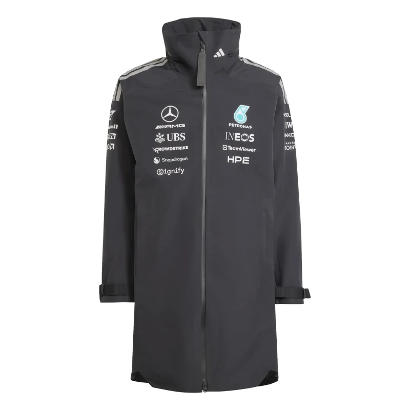 Image of Adidas Mercedes AMG waterproof parka Petronas Formula One Team Engineers Noir Male L