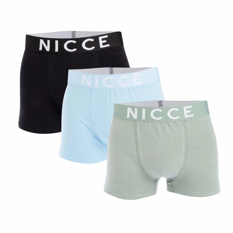 Image of Nicce Jayden 3 Pack Boxer Shorts - Blue Blue 2XL