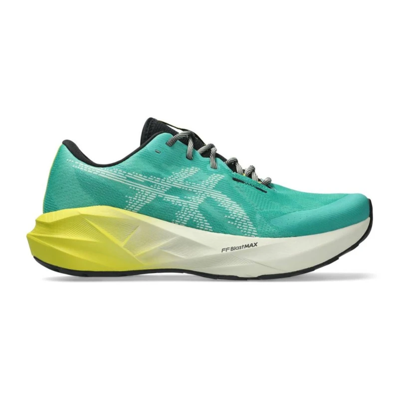 Image of Asics Novablast 5 TR Shoes Green Yellow SS26, Size 43,5 - EUR