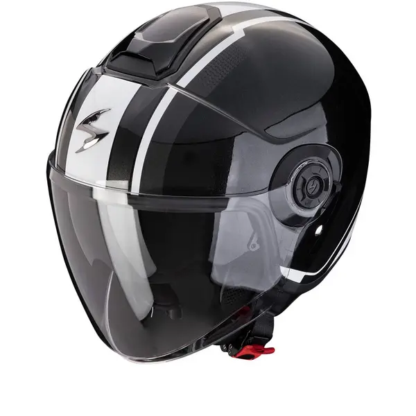 image of Scorpion Exo-City II Vel Metal Black White Jet Helmet Size M