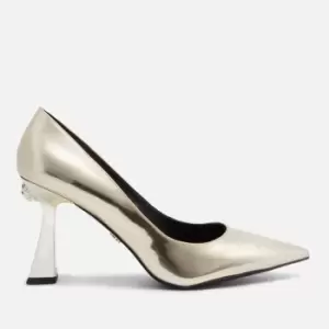 Image of Kurt Geiger London Womens London Leather Court Shoes - Gold - UK 5
