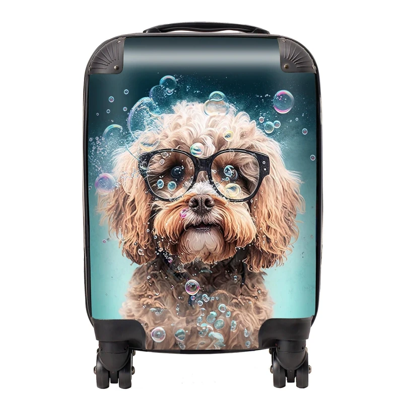 Image of Warren Reed Designer Cavapoo Dog Splashart Suitcase - Medium