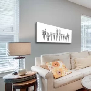 Image of 30902021C-011 Multicolor Decorative Canvas Painting
