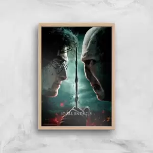 image of Harry Potter and the Deathly Hallows Part 2 Giclee Art Print - A2 - Wooden Frame