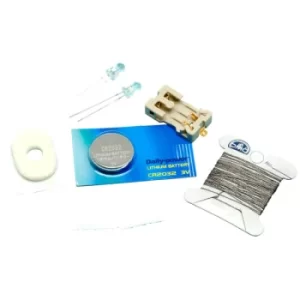 Image of Light Stitches Soft Switch and Conductive Thread Kit Pink LEDs