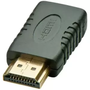 Image of LINDY 41208 HDMI Adapter [1x HDMI plug - 1x HDMI socket, mini] Black