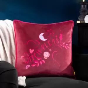 Image of Witch Please Cushion Purple, Purple / 43 x 43cm / Polyester Filled