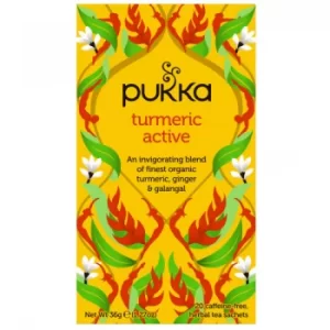 image of Pukka Herbs Turmeric Active Herbal Tea Bags 20 Sachet