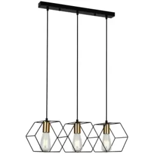 image of Italux Lighting - Italux Aina Modern 3 Light Bar Pendant Ceiling Light, E27