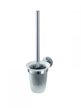 image of Aqualux Kosmos Wall-Mounted Toilet Brush Holder - Chrome